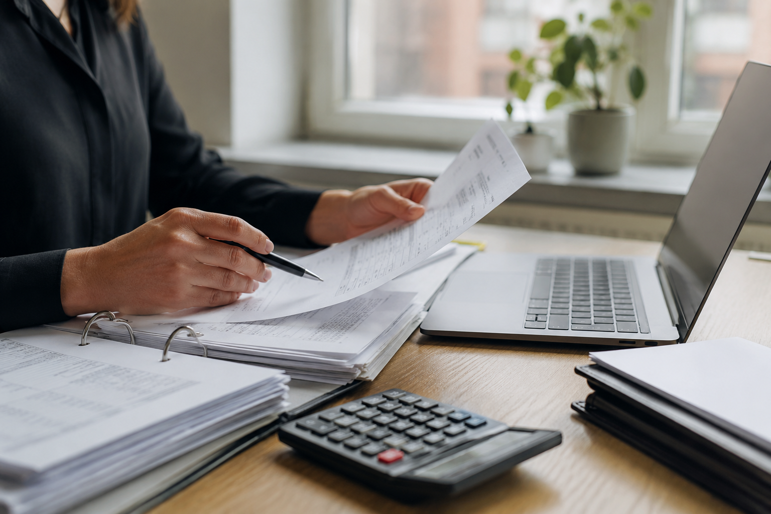 Accountants reviewing financial charts during a business meeting